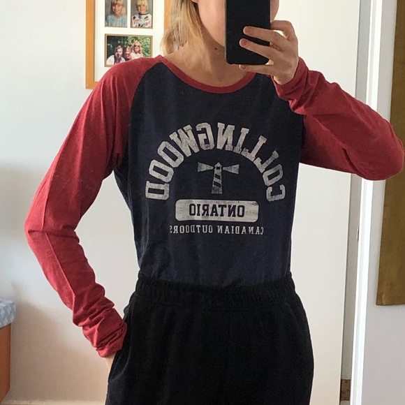 Collingwood Ontario Baseball 3/4 Length Sleeve Shirt - Picture 1 of 6